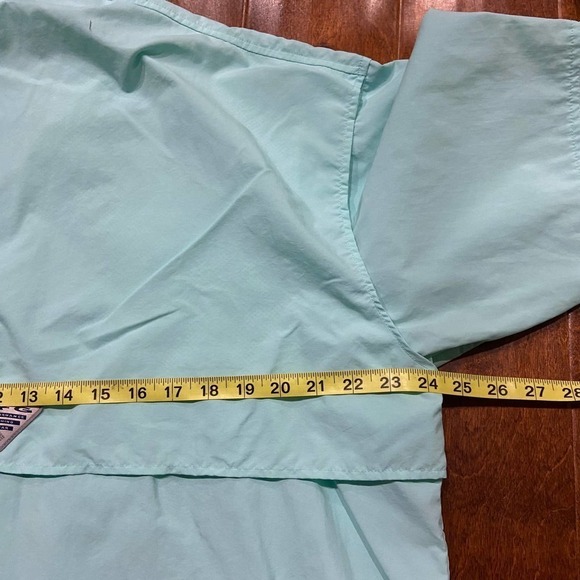 Columbia PFG Teal Green Fishing Outdoor Button Down Shirt Men's Size M - Picture 5 of 8
